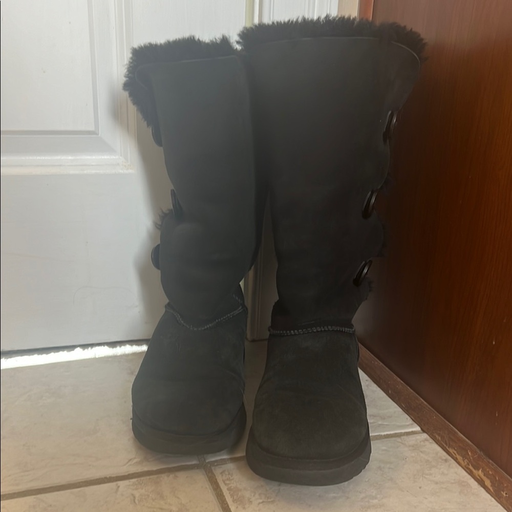 Ugg Black Button Boots - image 1